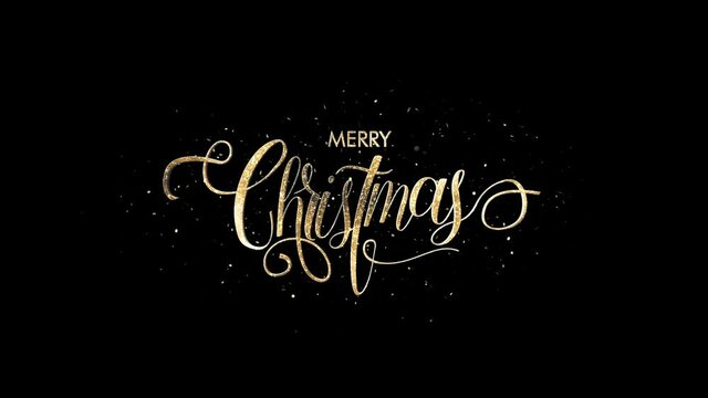 Merry Christmas Animation Text + Transparent