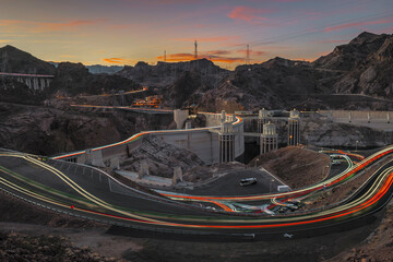 Hoover Dam and traffic