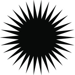 Sun vector icon image sign symbol Isolated On Transparent Background.