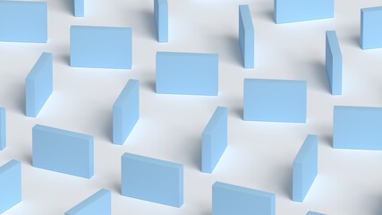 minimal abstract background pattern wallpaper white floor blue shapes 3d render