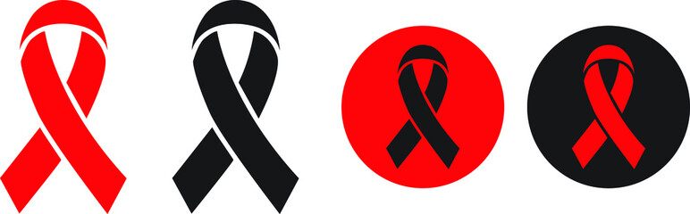 set of aids ribbons icons vector illustration