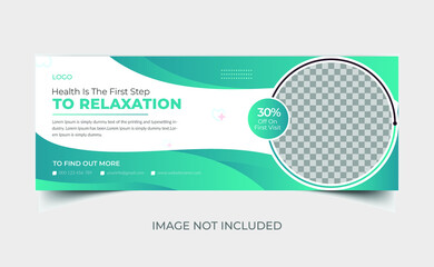 Medical healthcare  Facebook Cover page timeline web ad Banner  design with gradient color template Social Media Instagram post. 
