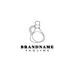 decanter logo cartoon icon design template black isolated vector illustration
