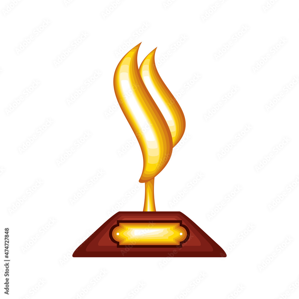 Poster golden award flat icon