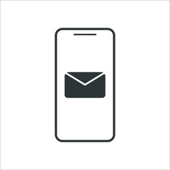 Ringing smartphone icon. Mobile phone ringing or vibrating flat icon for apps and websites