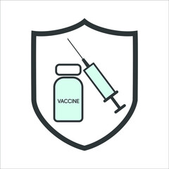 syringe flat icon vector illustration