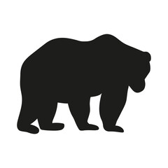 Fototapeta na wymiar Vector illustration logo bear silhouette. Minimal style.