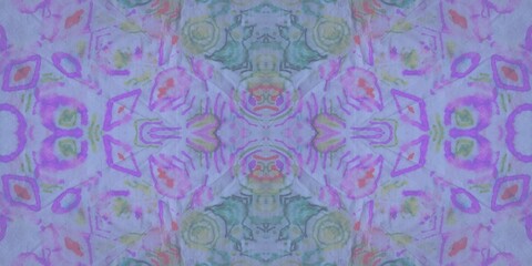 African Lines. Rainbow Paisley Birds. Vivid