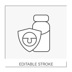  Skin care routine line icon. Natural facial mask for cleaning pores. Woman doing beauty procedure. Cosmetology concept. Isolated vector illustration. Editable stroke