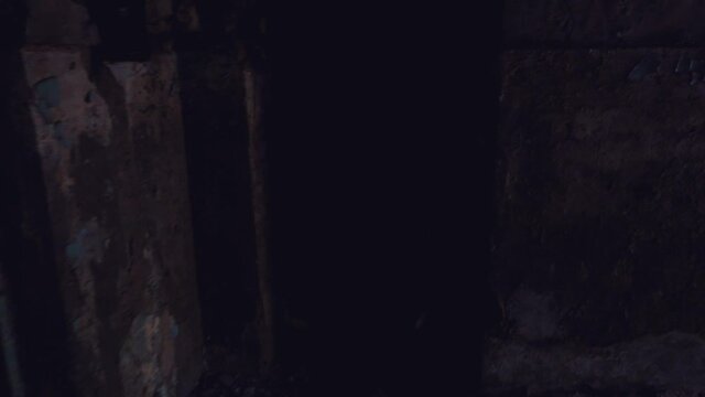 abandoned building ghost womanThe video director was filming an abandoned building with dark rooms and suddenly saw the ghost of a woman and began to run away from fright