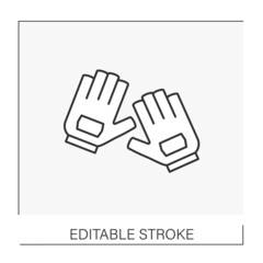  Haptic gloves line icon. Special virtual reality gloves. Virtual reality. VR concept. Isolated vector illustration.Editable stroke