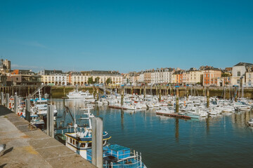 Port de pêcheurs de Dieppe - obrazy, fototapety, plakaty