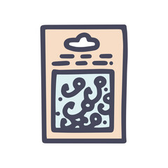 fishing hooks pack color vector doodle simple icon