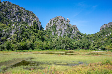 Fototapeta premium Sam Roi Yot National Park south of Hua Hin in Prachuap Khiri Khan, Thailand 