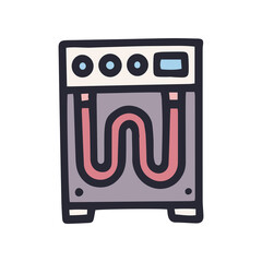 electric heating element color vector doodle simple icon