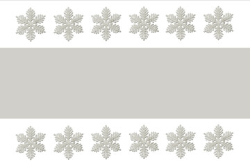 Christmas background with snowflake borders