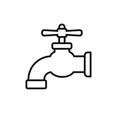 Faucet vector icon on white background