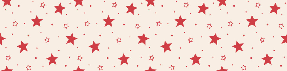 Christmas pattern with stars. Wallpaper concept. Banner. Vector