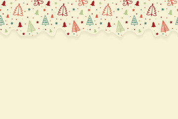 Design of a background with Christmas trees. Vector