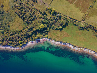 Aerial coastline - Bute, Scotland