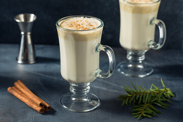 Boozy Warm Tom and Jerry Cocktail