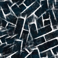 Seamless navy blue and white abstract grungy seamless surface pattern design for print. High quality illustration. Texture for background or textile or fabric or wallpaper or interior design. - 474736613