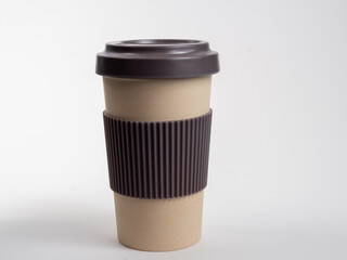 Thermo mug on a white background.