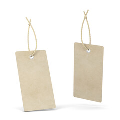 Blank paper price tag, clothing label