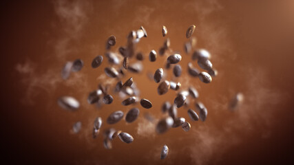 Coffee seed splash.