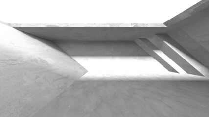 Obraz premium Abstract architecture background. Empty rough concrete interior