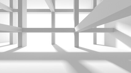 Obraz premium White Modern Background. Abstract Building Concept