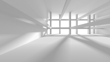 Abstract White Architecture Design Concept