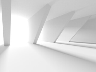 Abstract White Architecture Design Concept