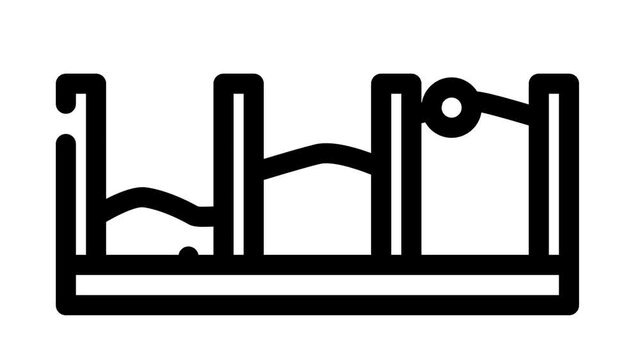 pit compost animated line icon pit compost sign. isolated on white background