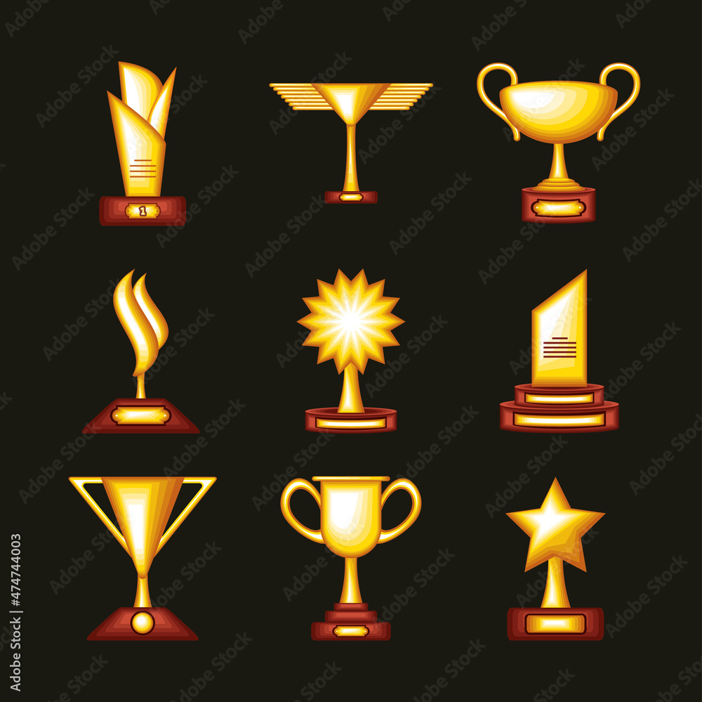 Canvas Prints icons gold awards