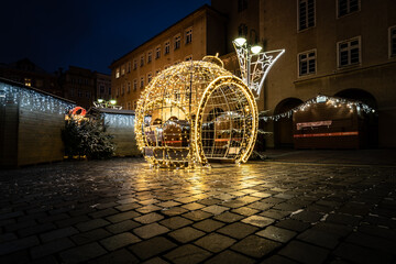 iluminacje świąteczne w Opolu (Polska) - obrazy, fototapety, plakaty