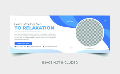 Medical healthcare  Facebook Cover page timeline web ad Banner  design with gradient color template Social Media Instagram post.