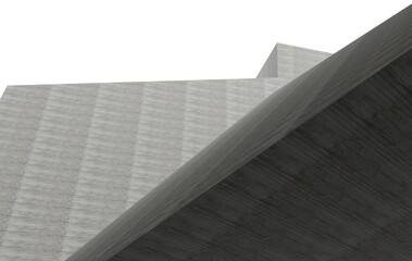 abstract concrete shape 3d illustration