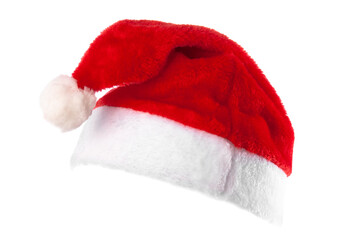 Obraz na płótnie Canvas Santa Claus or christmas red hat isolated on white background
