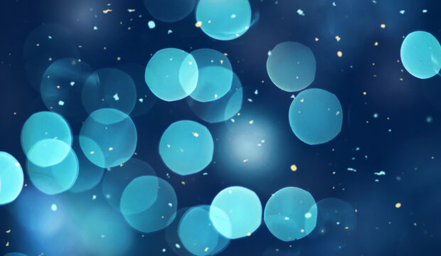 Blue festive bokeh background