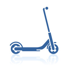 Electric kick scooter Icon, eco transport for city lifestyle, vector