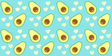 Stock illustrations on the theme of avocado seamless pattern