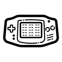 Handheld Console Flat Icon Isolated On White Background