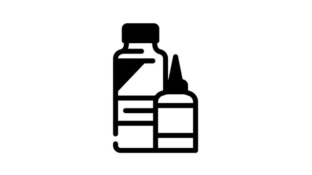 gel for better conduction stimulator animated line icon gel for better conduction stimulator sign. isolated on white background