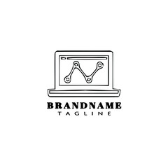 laptop logo design icon vector illustration