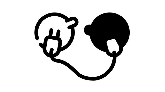 stimulant with stickers animated line icon stimulant with stickers sign. isolated on white background