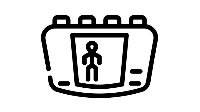 digital stimulant animated line icon digital stimulant sign. isolated on white background