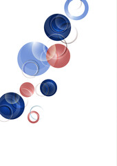Circle design background with overlapping circles pattern. Banner with colored circles. Vector