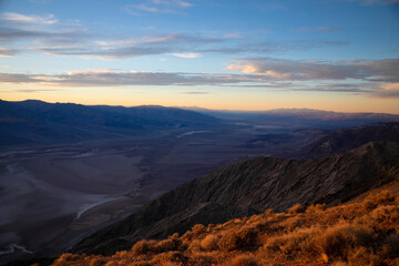 sunset over the mountains