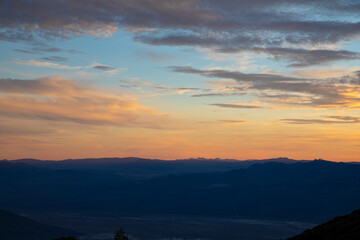 sunset over the mountains
